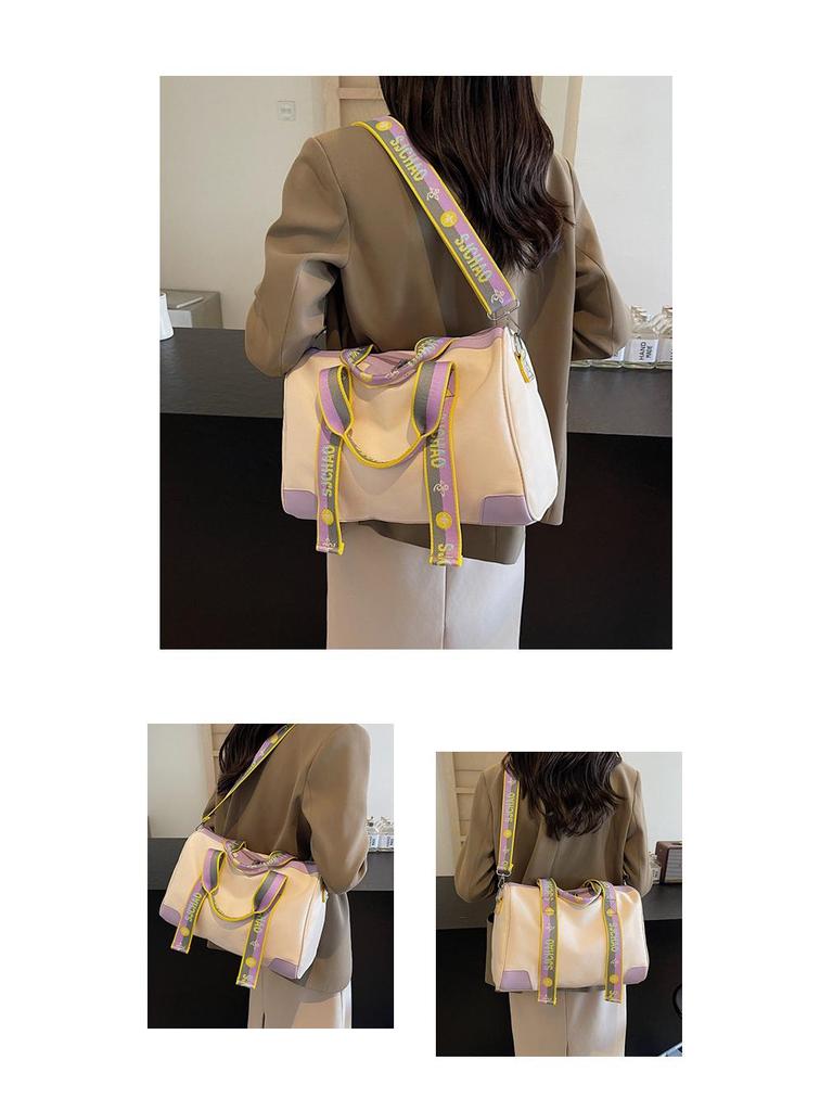 2025 Trendy Versatile Crossbody Travel Bag with Letter Webbing - Casual Sports Fitness Handbag