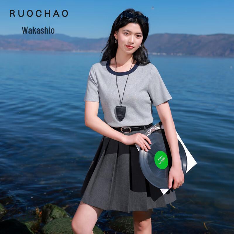 Sancai 2026 Spring Plus Size Round Neck T-Shirt S