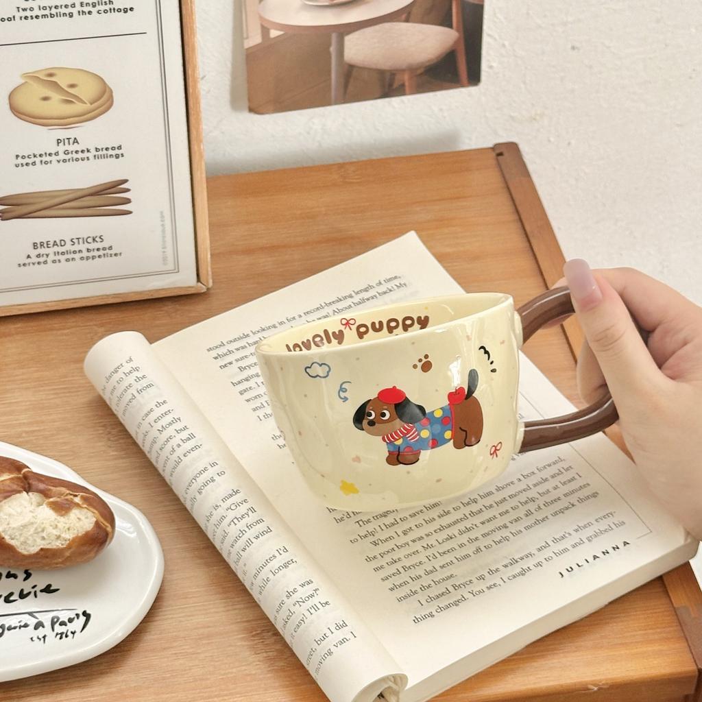 Cute Dachshund Dog Mug Office Home Breakfast Cup Couple Gift Creative High Value Ceramic Water Cup