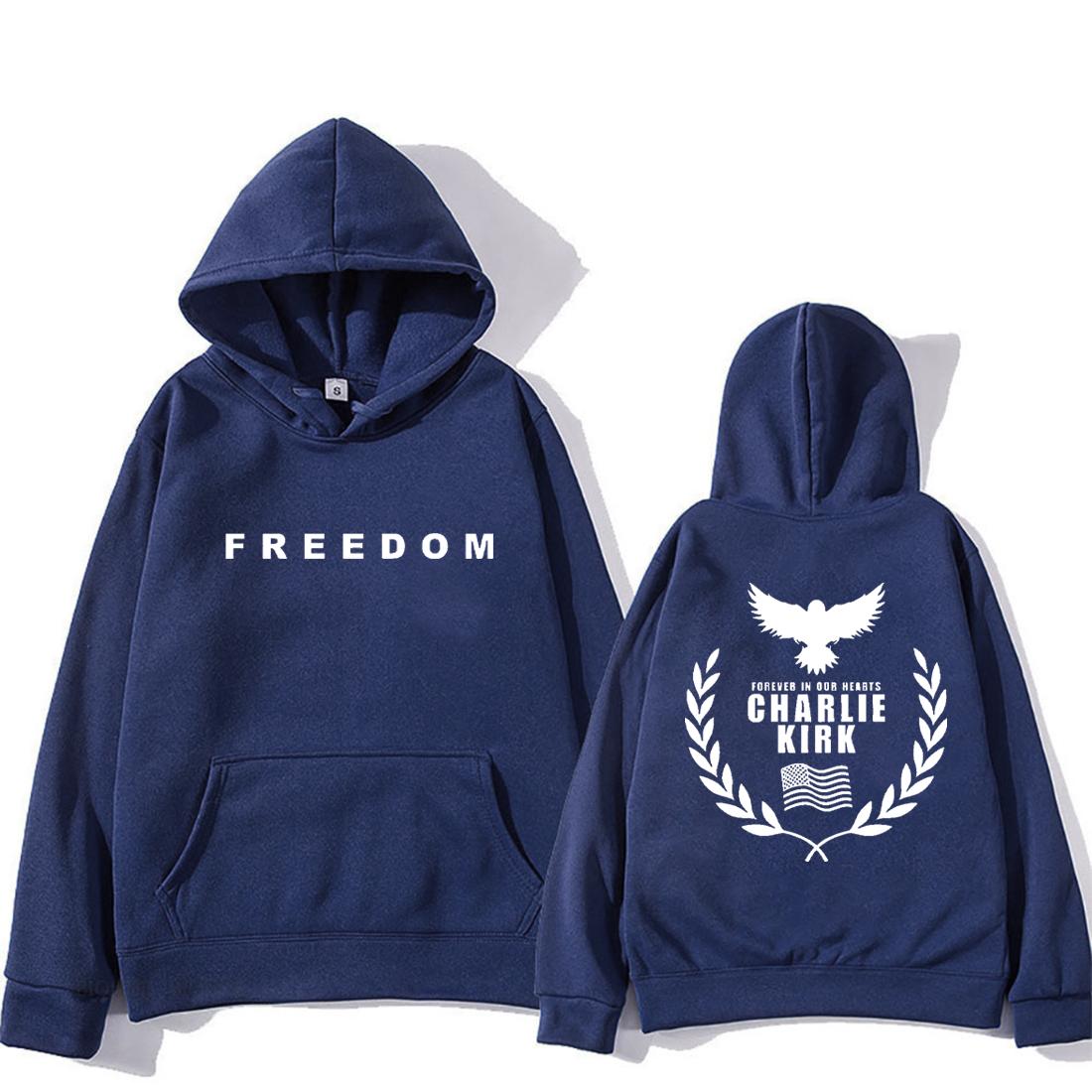 

Tribute Charlie Kirk Freedom Hoodies Woman Man Aesthetic Pullovers Fall Long Sleeve vintage hip hop High Street oversized hoodie 3XL