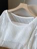 Spicy Girl Sexy Hollow-Out Long-Sleeve Knitted Sweater, 2025 Spring Collection - Loose Fit, Lightweight Women's Top
