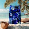 1Pc Stitch Heart Print Beach Towel Microfiber Beach Towel Thin Absorbent For Beach Swimming Yoga Bath Sports 091783