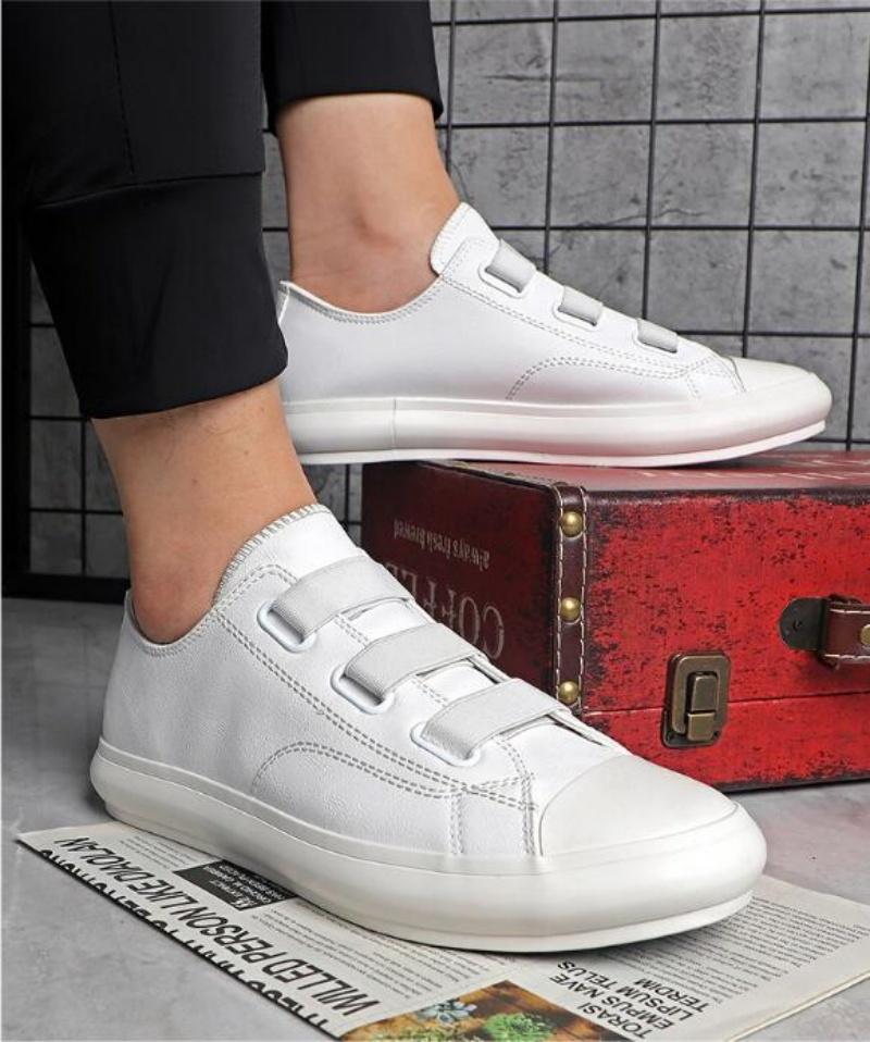 PU Leather Casual Shoes Men Sneakers Fashion Men White Shoes Cool Street Young Man Footwear Male Sneakers