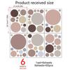 6Pcs/Set Polka Dot Pattern Decorative Wall Stickers Self Adhesive Removable PVC Decals