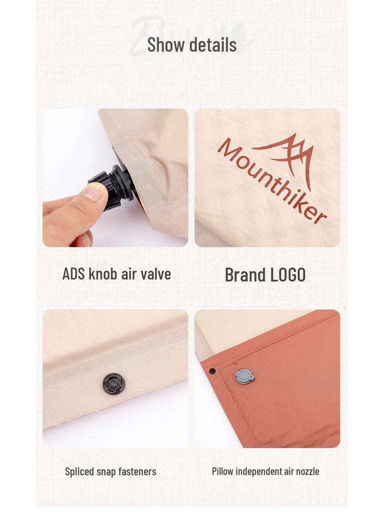Mountain Guest Terra Inflatable Camping Mat with Pillow - Moisture-Proof Air Nozzle Sleeping Pad