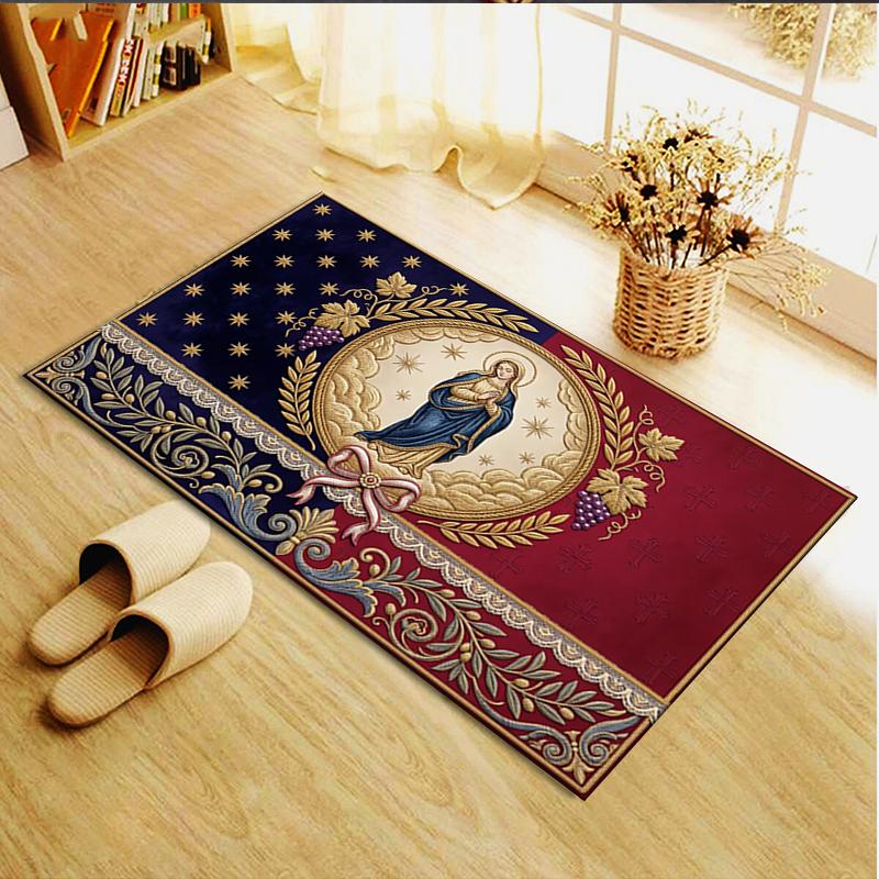 2025 New The Holy Mother Carpet Rug for Living Room Bedroom Home Sofa Decoration,Kids play Non-slip Floor Mat12