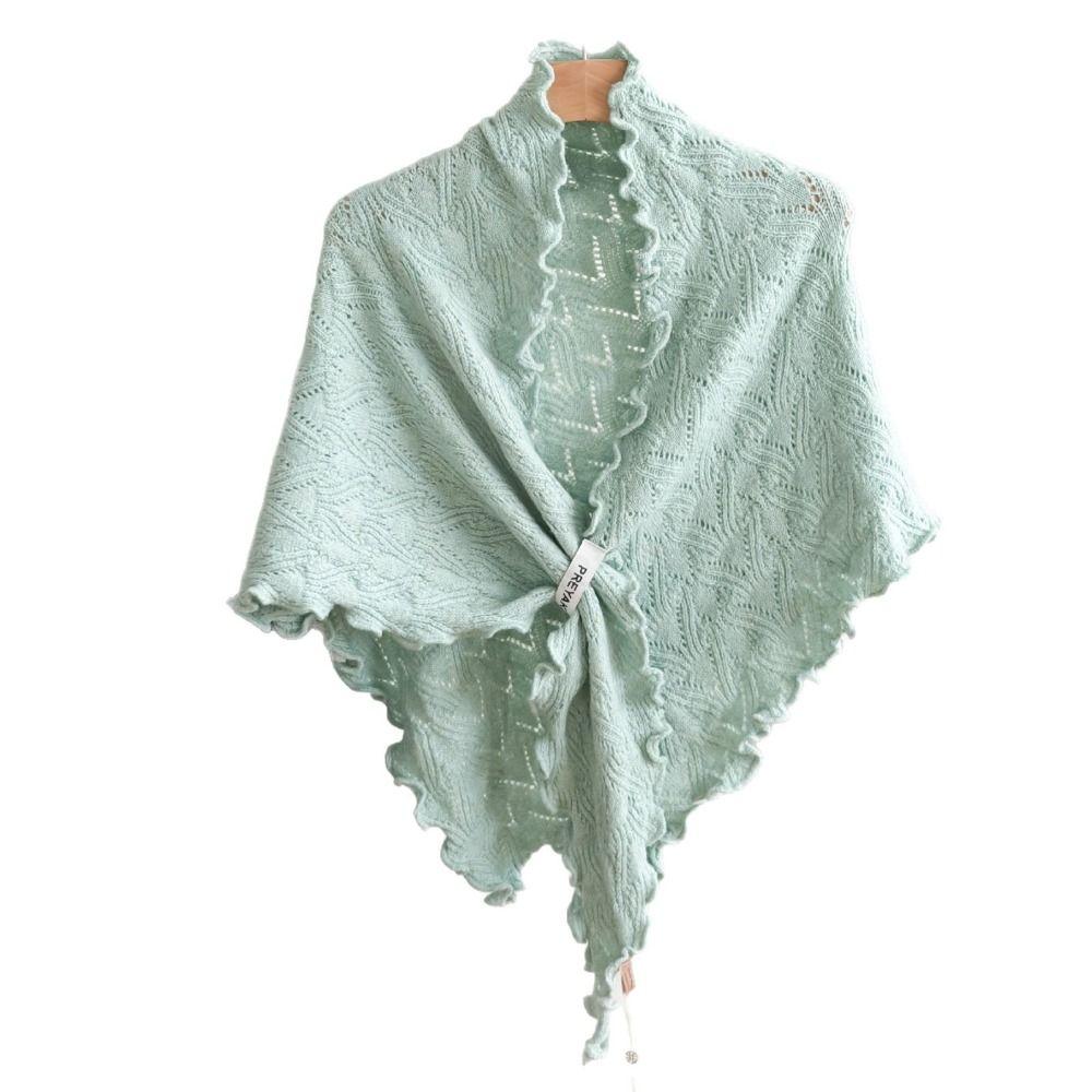 Solid Color Women Scarf Wool Blend Wool Bandana Fashion Triangle Scarf Autumn Winter