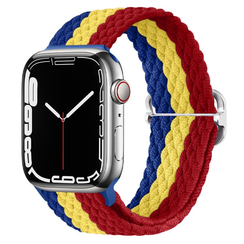 Braided Loop Strap for Apple Watch Band 44mm 40mm 49mm 45mm 41mm 46mm 42 38mm Nylon Bracelet iWatch Series Ultra 10 9 8 7 6 5 SE