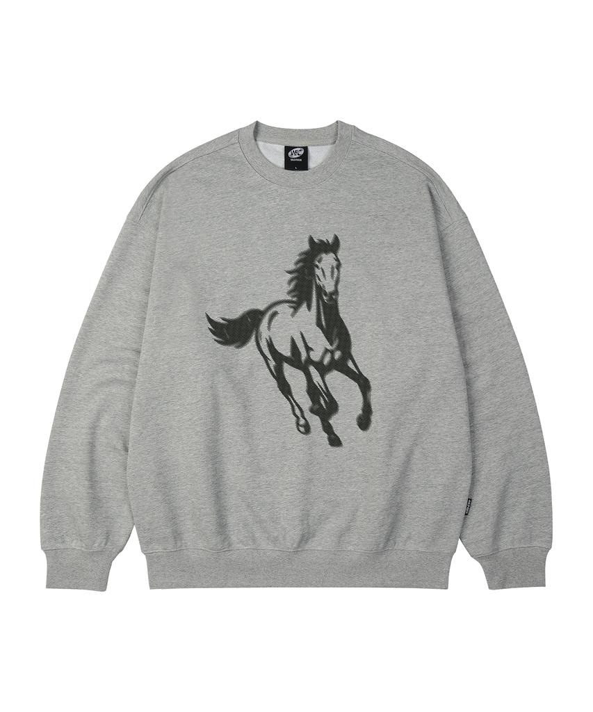 WILDROCK Running Horse Oversized Sweatshirt_9 Col (B Type)