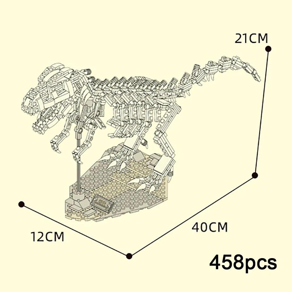 KAZI Dinosaurier Bausteine ​​Fossil Fragmente Tyrannosaurus Modell Ziegel Dekorationen Spielzeug Geschenke für Kinder