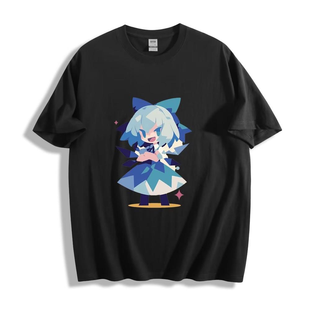 

Touhou Project Sakuya Izayoi T-Shirt - Geometric Chibi Butler Design Unisex Tee L