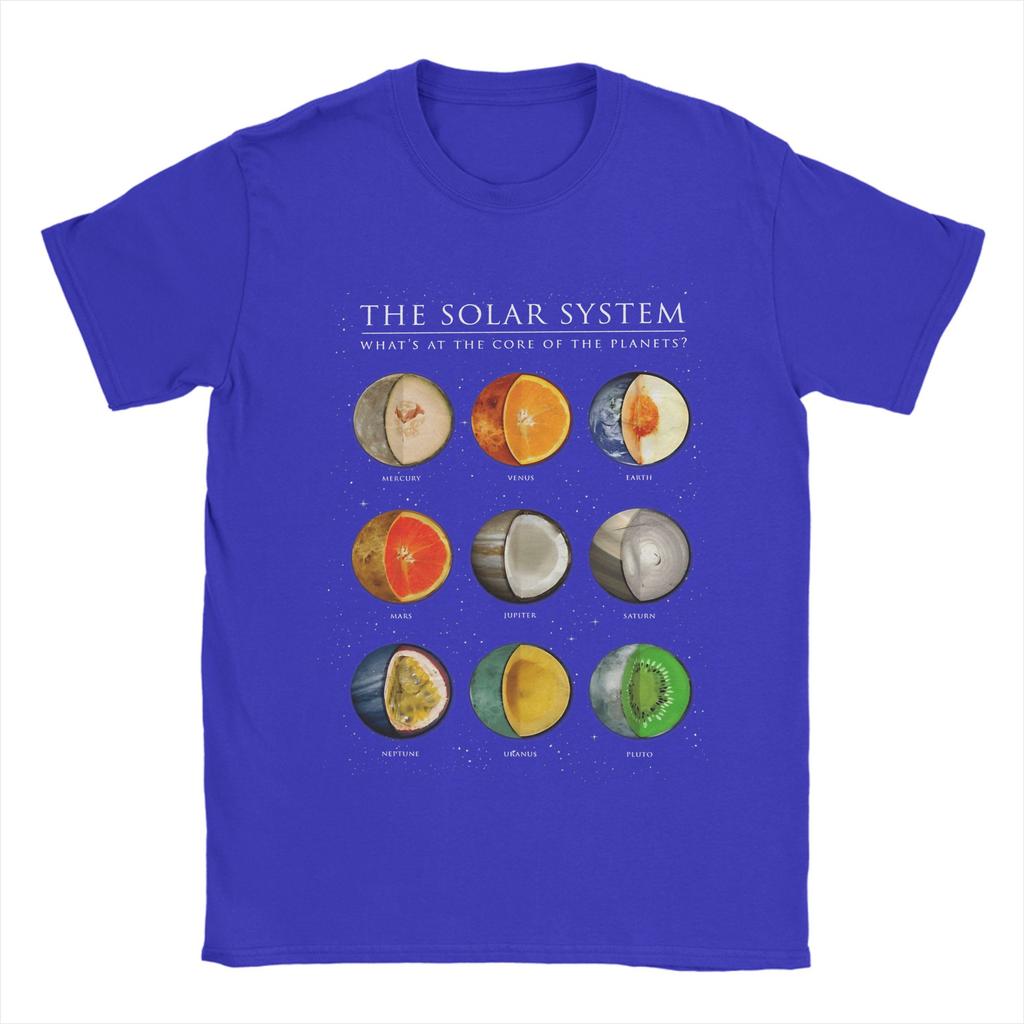 The Solar System T Shirt Summer  Leisure TShirts Man Cotton Crew Neck Oversized Tees ShortSleeved Y2K Funny Tops