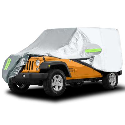Vodotesná plachta na celé auto 210D pre JEEP Wrangler JK JL 2-dverový / 4-dverový 2007-2020 Ochranný kryt proti poveternostným vplyvom Vonkajší Sneh Dážď Prach