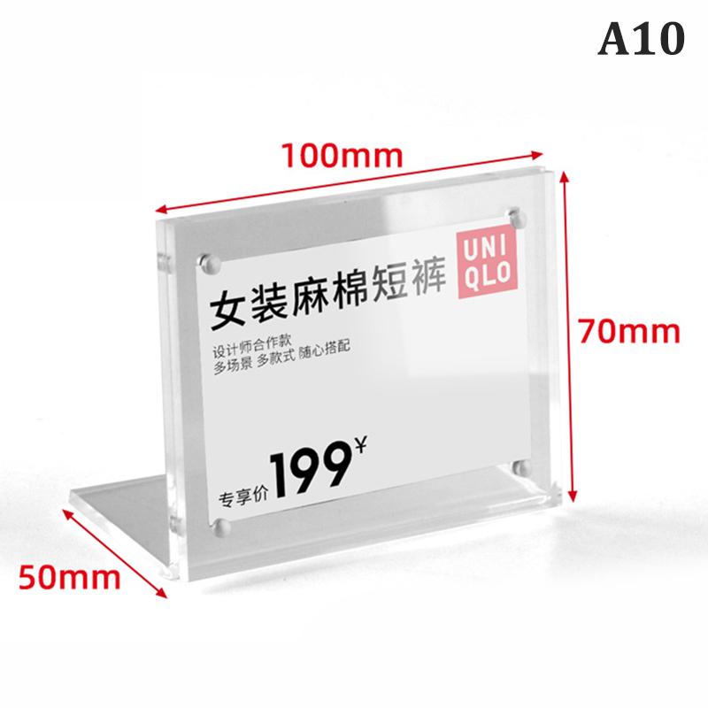 Transparent Photo Frame Acrylic Photocard Holder Picture Frame Price Tag Card Labels Poster Tag Display Stand Desktop Ornament