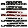 3D ABS Chrome Black Logo Grand Cherokee Emblem Letters Nameplate Car Door Badge Decal For Grand Cherokee Sticker Accessoies