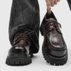 Fashion New Thick Soled Men's Leather Shoes Business Comfort Style Thick Soled Daily Shoes Hot Selling Retro and Minimalist 38-4