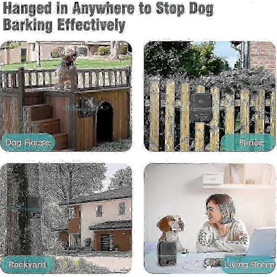 2025 New Dog Anti Bark Device Adjustable Frequency 3 Ultrasonic Anti Bark Device Dog Training Anti Bark For -cn,zxl