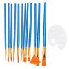 Watercolor Gouache Painting Brush Nylon Hair Acrylic Paint Brushes Set with Palette