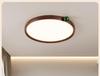 Wabi-Sabi Walnut Ceiling Light: Retro Japanese Style, Eye-Protecting for Bedroom or Children's Room