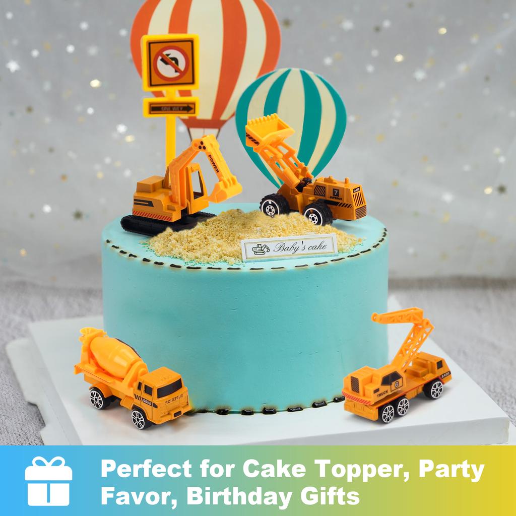 6pcs/set Sliding Engineering Car 1:64 Mini Alloy Toys Car Excavator Crane Bulldozer Construction Model Cars for Boy Kids Gifts