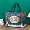 1pc Merry Christmas Gifts Bags Santa Elk Non-woven Candy Gift Packaging Tote Bag Xmas New Year Party Decor Noel Shopping Pouch