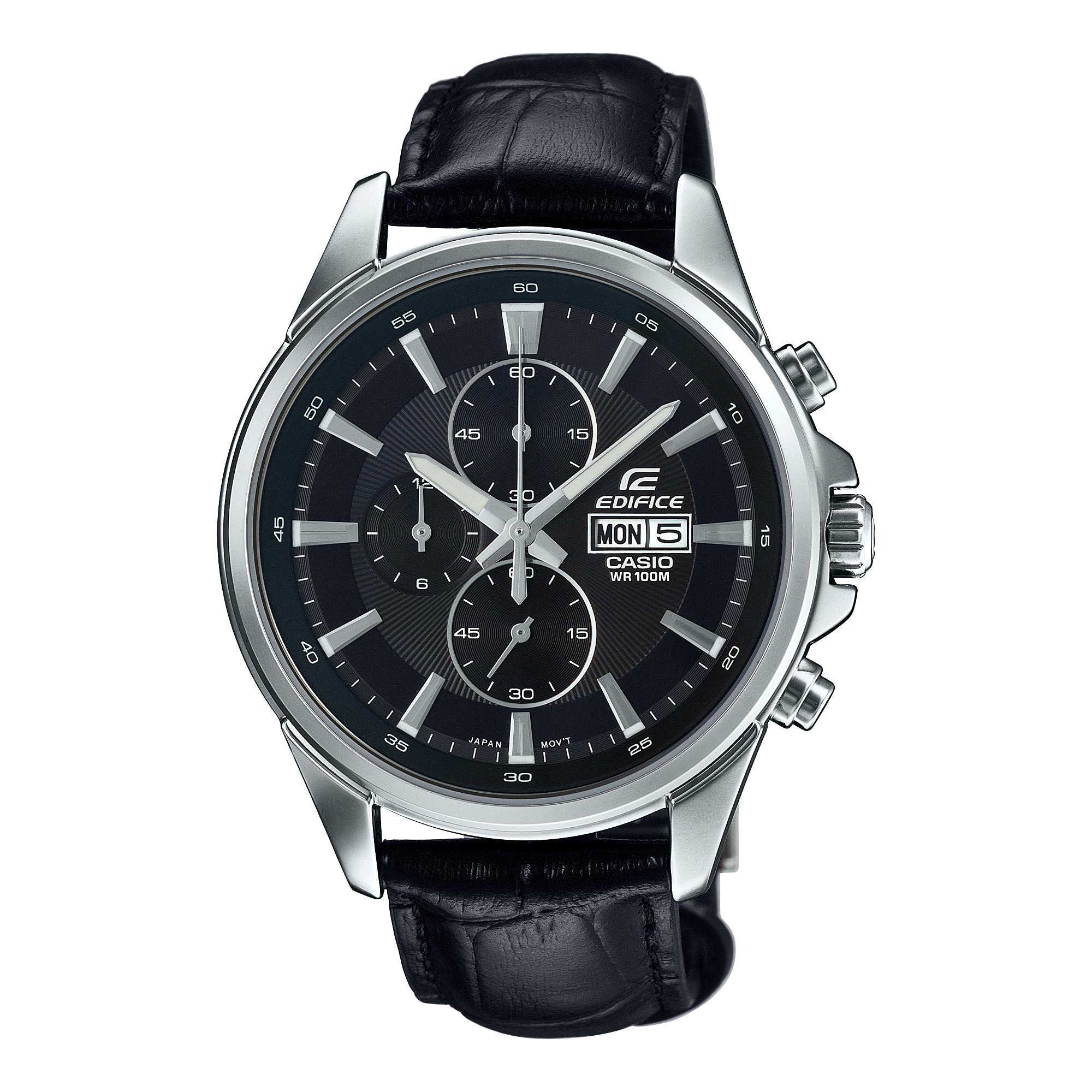 Casio Men s 100M Water Resistant Analog Quartz Watch EFB-509L-1AV чёрный