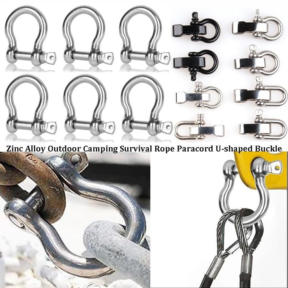 Zinc Alloy Rope Paracord Buckle Survival Bracelets O-Shaped Shackle  Outdoor Accessories