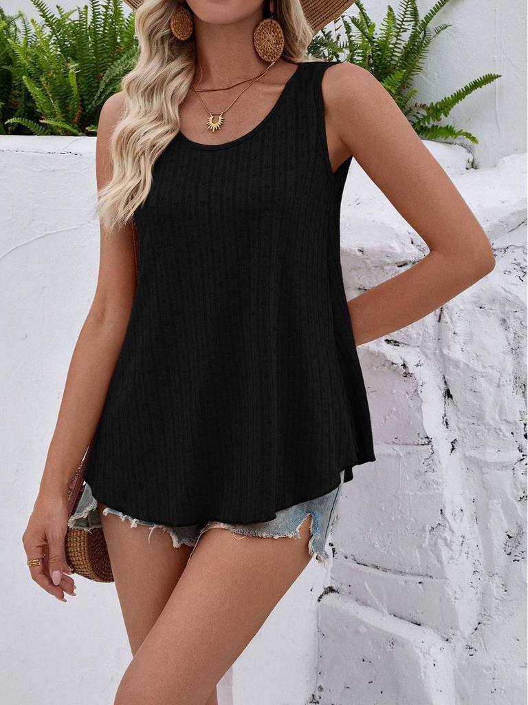 2026 Spring/Summer European & American Sleeveless Loose Round Neck T-shirt Top