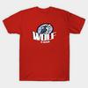 Men Black Print T-shirt Wolf Cola No-Cut Transfer Paper Print Cotton Tshirt