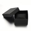 10pcs Rectangle Cardboard Jewelry Boxes for Watch with Sponge Pad Inside Black 89x81x54mm