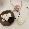 Gothic Elegant Big Rose Flower Clavicle Chain Necklace Women Wedding Bridal Sexy Adjustable Choker Jewelry Y2K Accessory