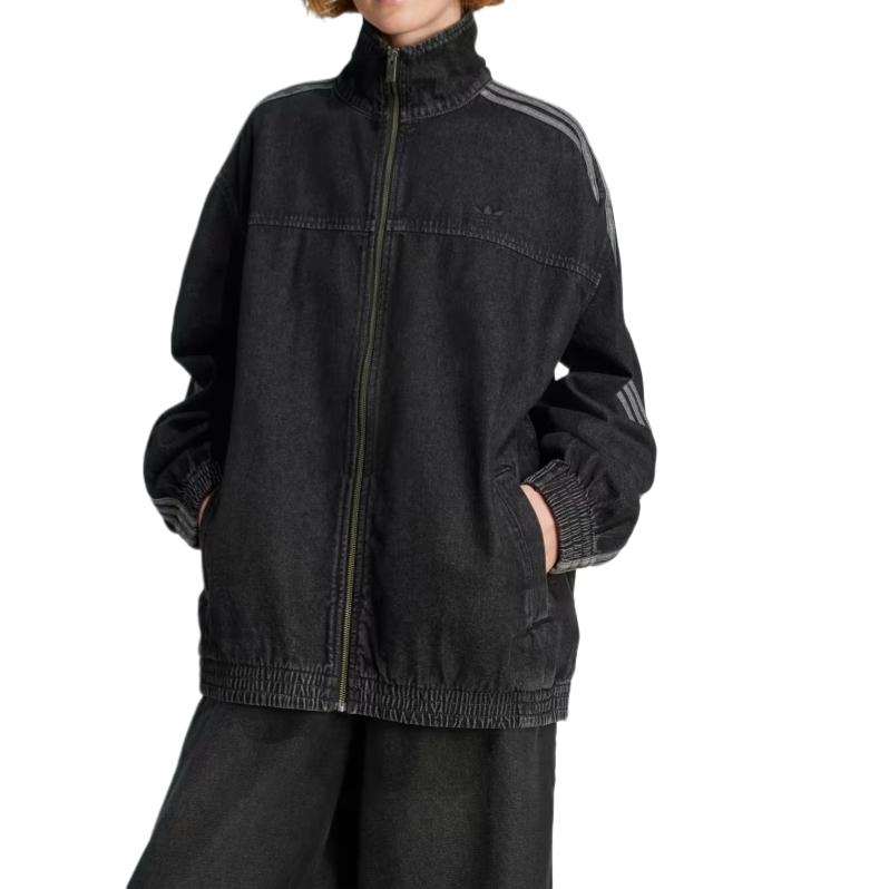 Adidas Originals Adilenium Adicolor Series Denim Fashion Trendy Versatile Long Sleeve Denim Jacket Women Jackets JY2897