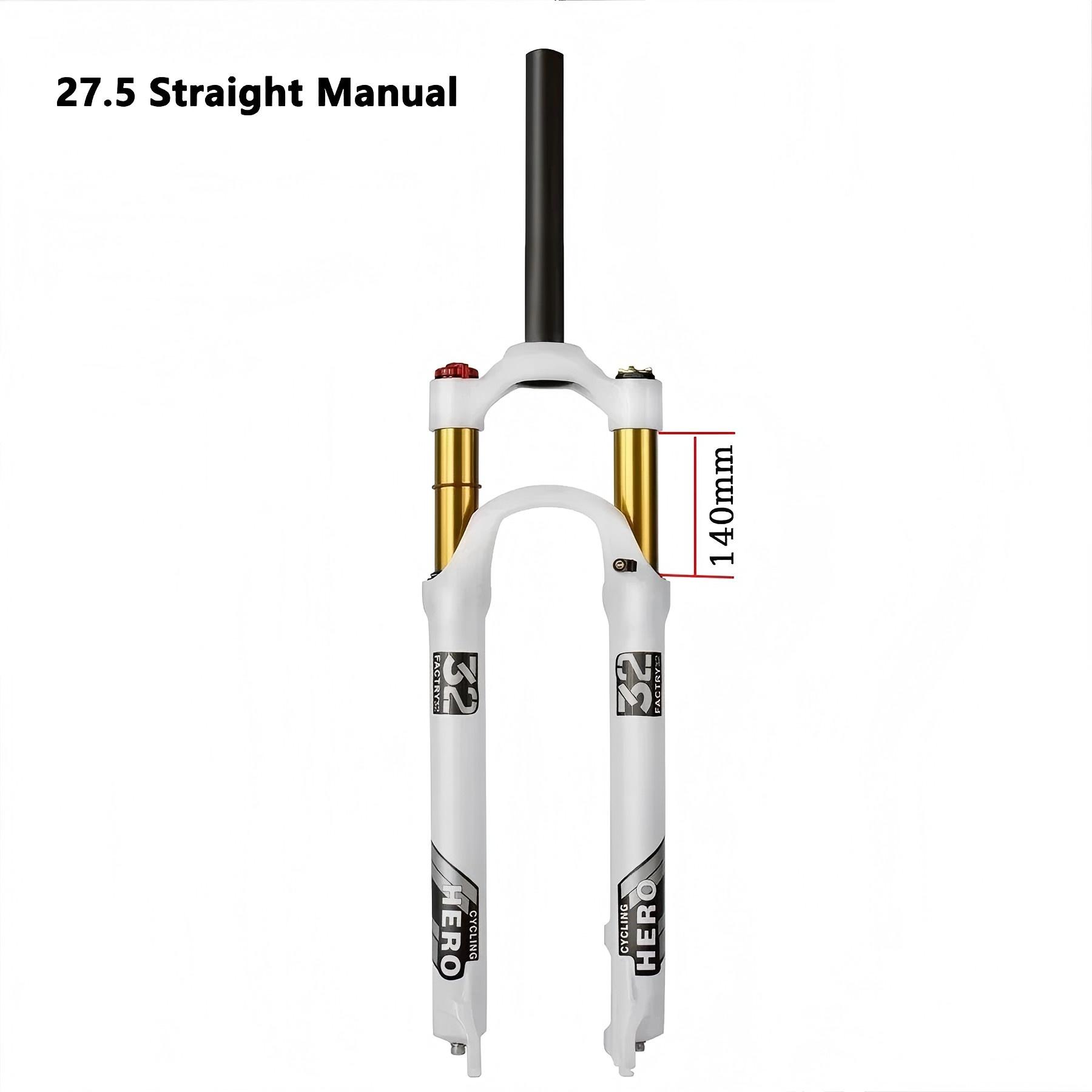 32mm Mountain Bike Air Fork, 26/27.5/29 Inch 100-140mm Stroke Lock, Magnesium Alloy, Disc Brake, Bicycle Parts 27.5in SM 140MM
