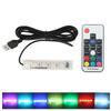 Micro Aquarium Light USB Powered Remote Control Colorful Fish Tank LED Lamp for LandscapeBlack Wire
