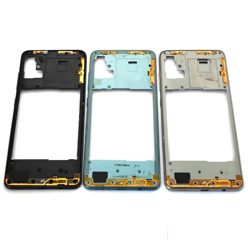 A51 4G Middle Frame For Samsung Galaxy A51 4G A515 Housing Battery Back Cover With Camera Lens Rear Door Glass A515 SIM Card