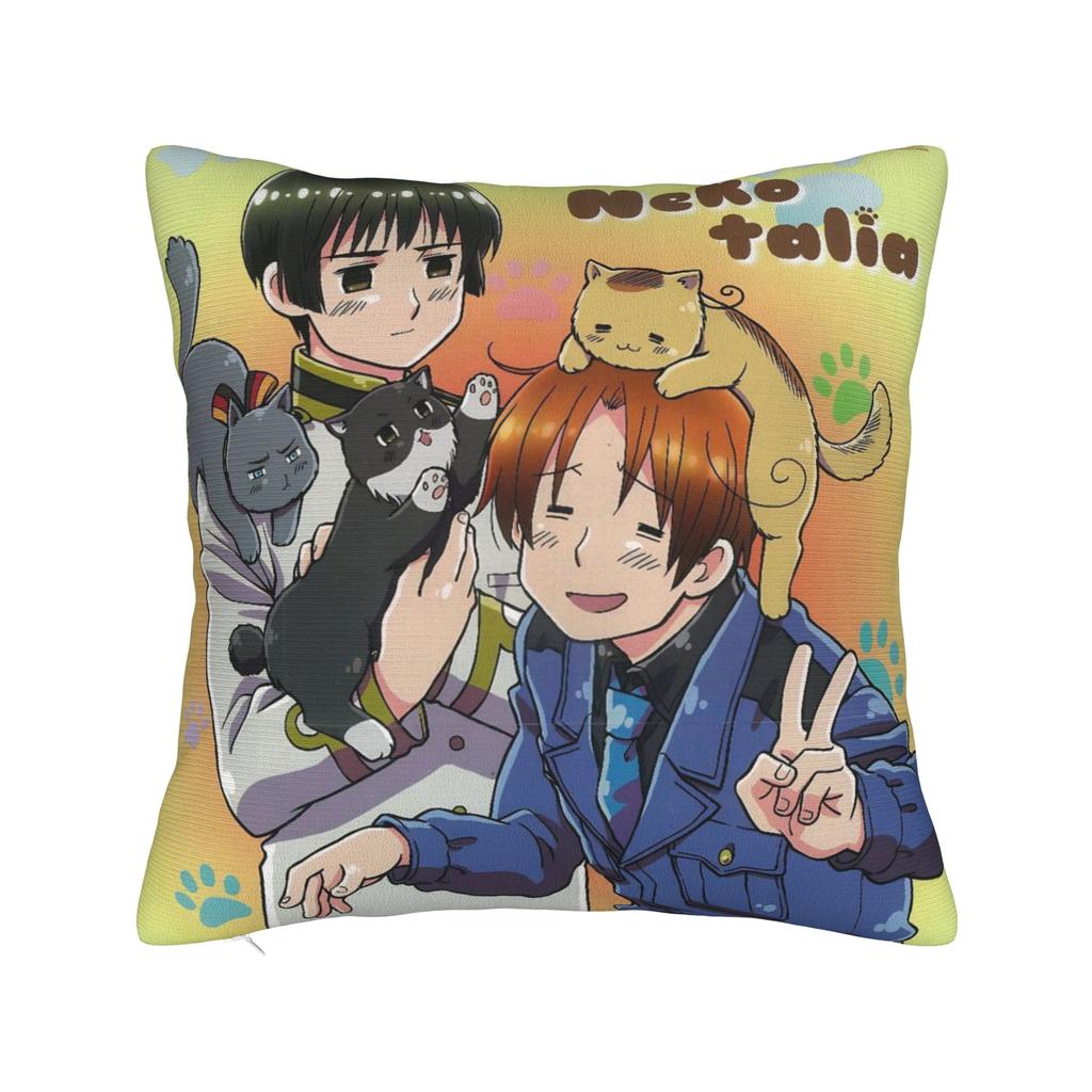 Decorative Pillow Cover Hetalias Axis Powers Merch Chair Throw Pillow Case Cover Zipper Multi Size