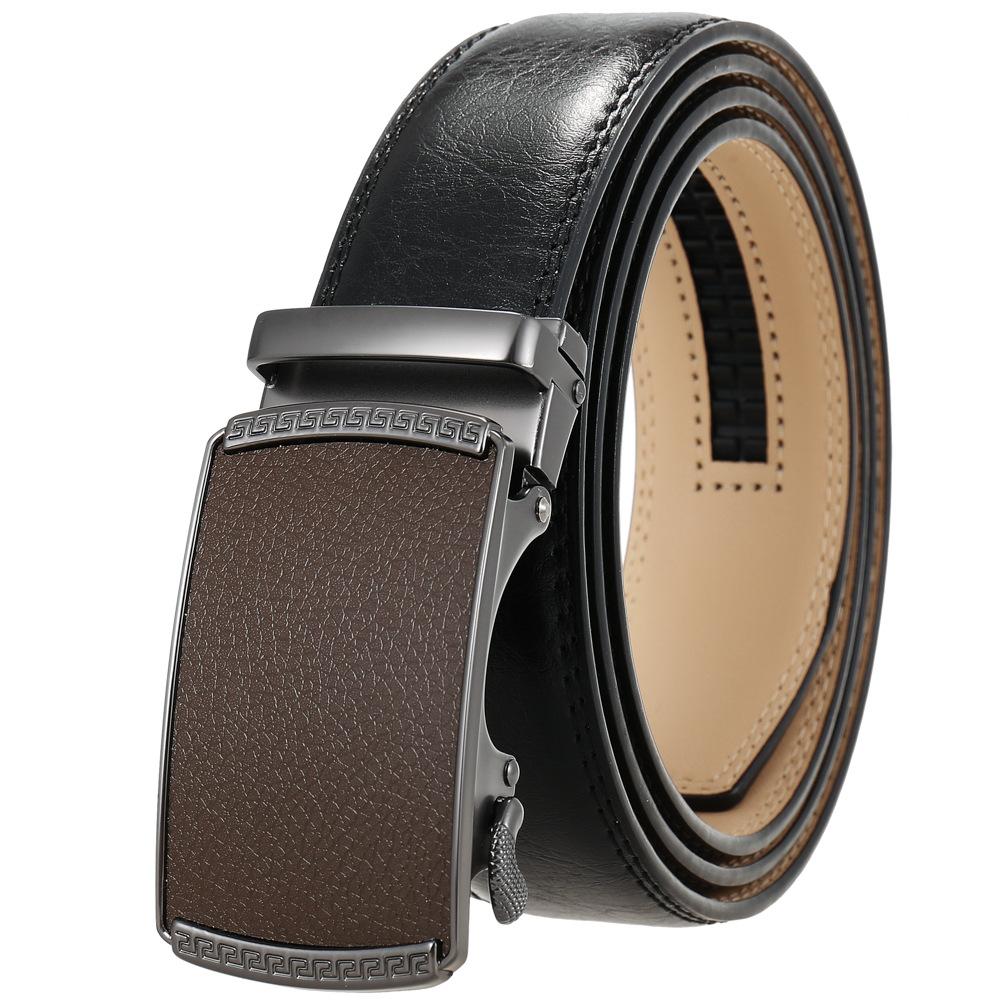 Fashion Casual Business Belt, Two-Layer Automatic Buckle Belt, Belt Belt Ly36-0191-2