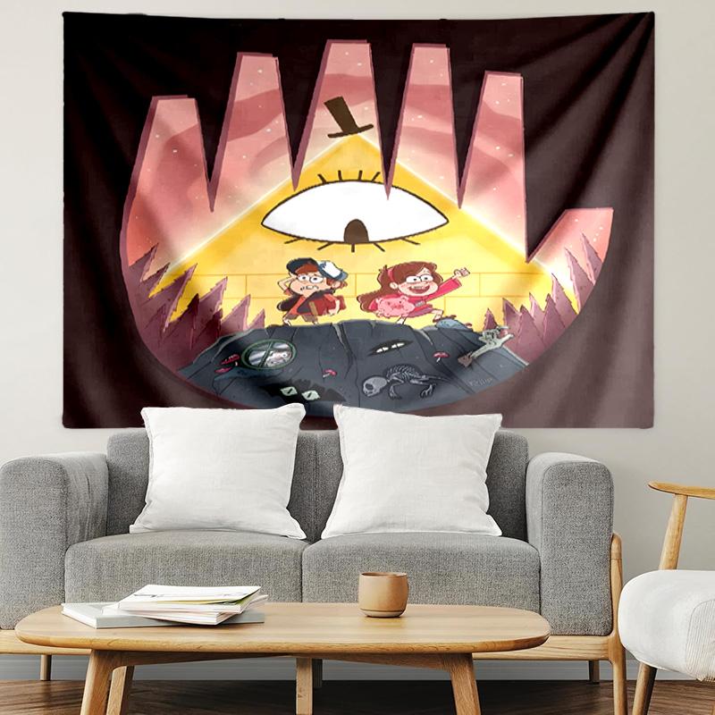 Gravity Falls Print Tapestry, Lightweight Wall Hanging, for Bedroom, Dorm, Living Room, Home Art Decor, Birthday Christmas Gift for Friends