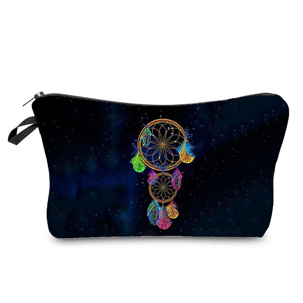 Women Dreamcatcher Print Cosmetic Bag Toiletries Organize Travel Storage Case