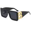 European & American Retro B Sunglasses: Large Frame Square Men's Trendy Personality Sunglasses