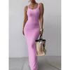 Tailored and Tight Long Dress with Camisole Sling Slim Fit Skinny Long Dress