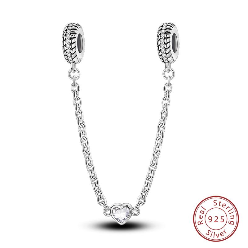 Copper Heart Shaped Keylock Cross Pattern Fantasy Cat Claw Safety Chains Fit Qikaola Original Bracelets Diy Jewelry