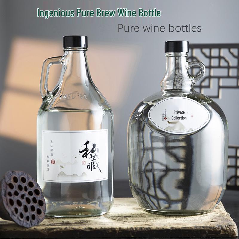 

Green Plum Bayberry California Red Wine Empty Thickened Glass Infusion Bottle 1 Jin (1 piece)