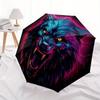 1pc Wolfpack Alpha Compact Travel Umbrella, Automatic Folding Lightweight Windproof 8-Bone Reinforced Design, Portable for Backpack Durable