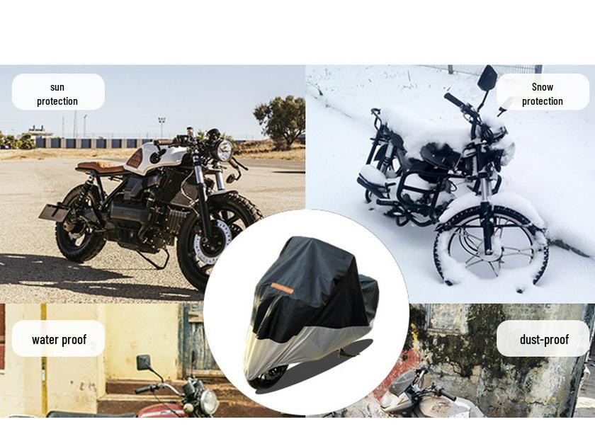 Oxford Cloth Motorcycle Cover: Waterproof, Sun & Snow Protection for Electric Vehicles