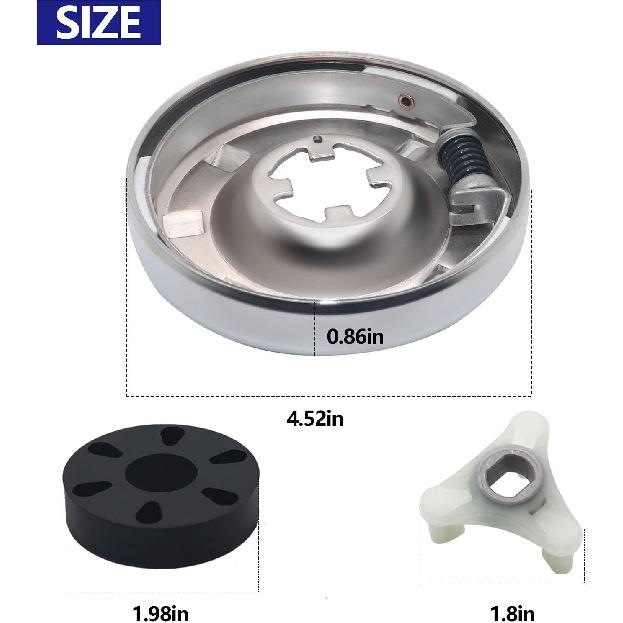 Upgraded 285785 Washer Clutch Kit 285753A Motor Coupling Kit & 4pcs 80040 Washer Agitator Dog Directly by Sikawai Fit for Whirl-pool Ken-more Washer