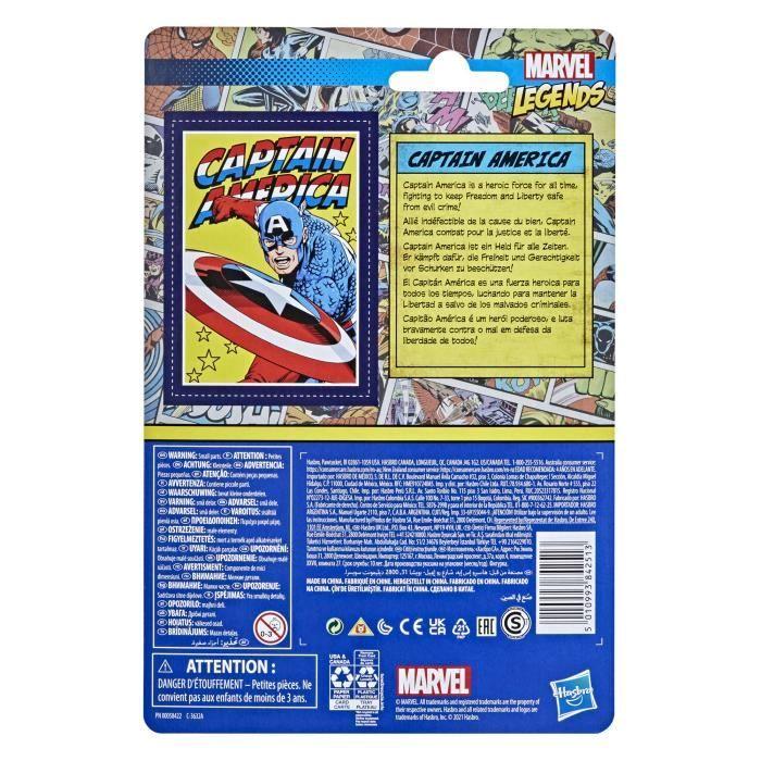 Figurine Captain America MARVEL LEGENDS Retro - 9,5 Cm - Multi-articulée