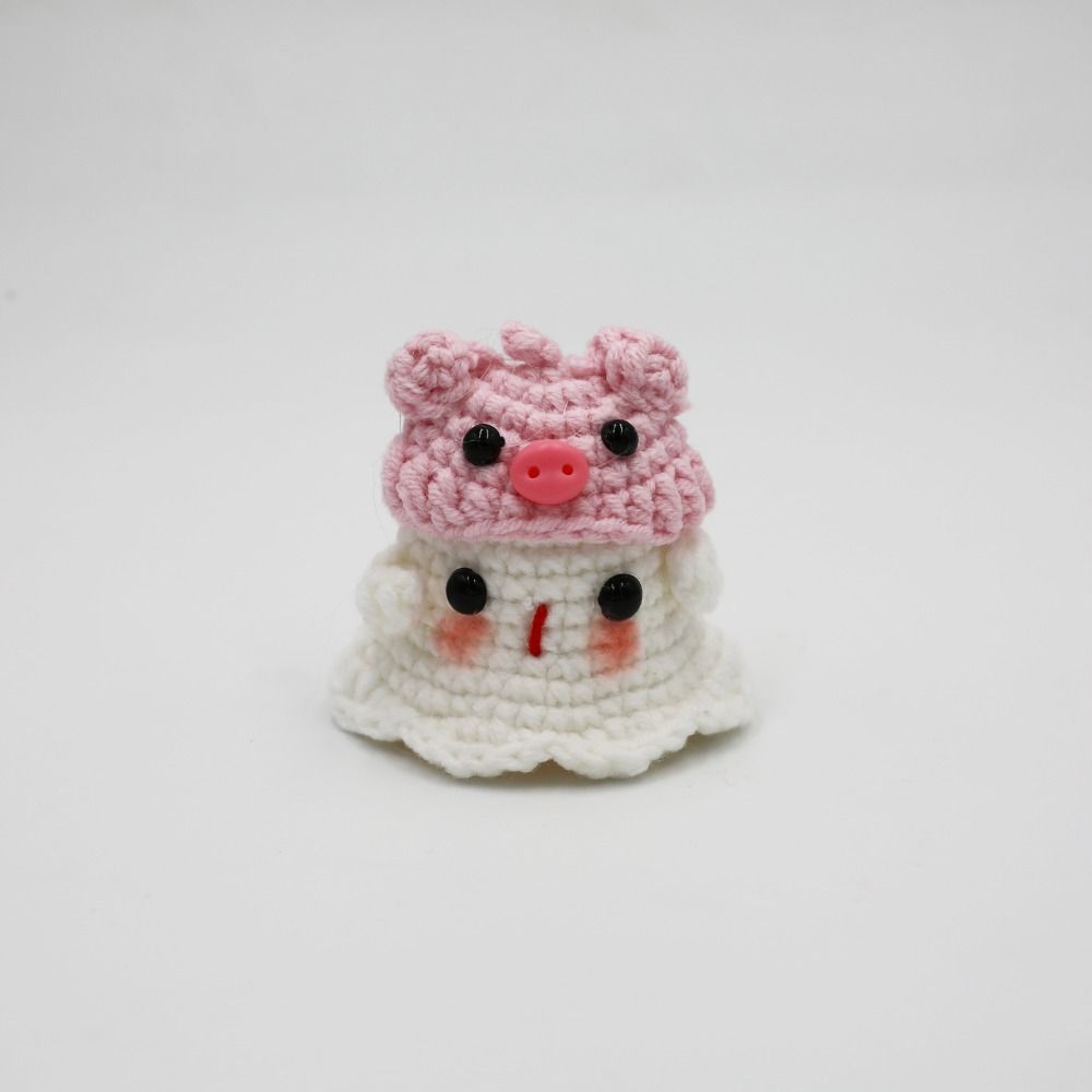 

Каваи Вязаная Кукла Привидение Ручной Работы Декор для Стола Забавная Милая Кукла Украшение Рождественские Подарки Pig