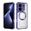 KEYSION Transparent Magnetic Case for TECNO Pova 5 Pro 5G Silicone+PC Heavy Duty Shockproof Phone Cover for for Tecno Pova 5 5G