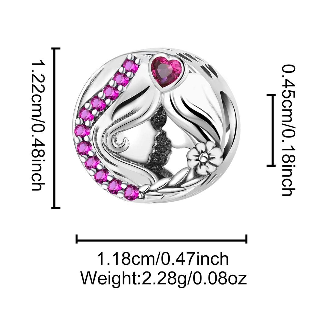 Copper Round Flowers Pattern Personalized Beads Fit Diy Charms Beads Bracelet Necklace Gift High Quality Fine Beads